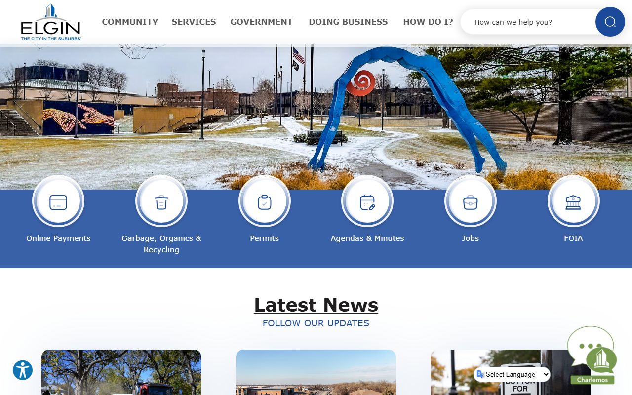 City of Elgin government website for 72 hour booking