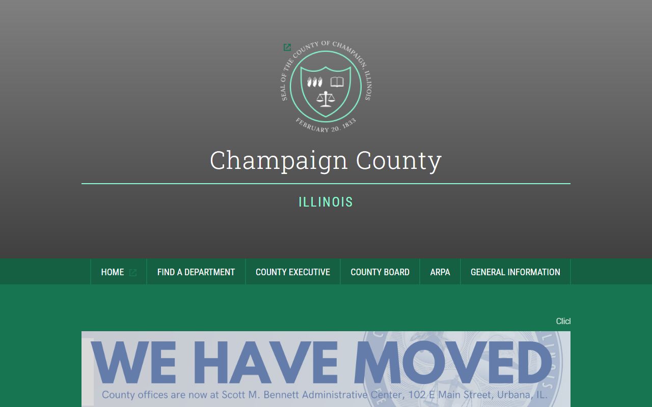 Champaign County government site for 72 hour booking