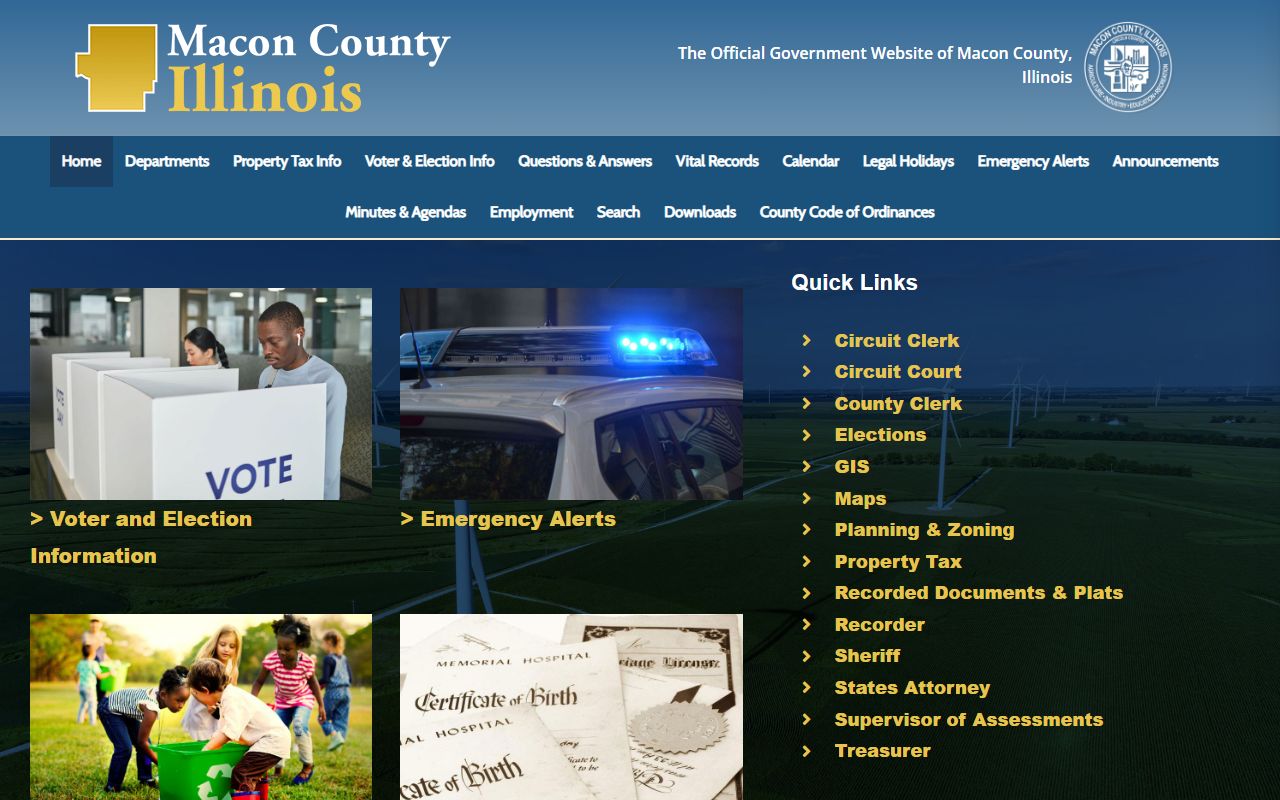 Macon County government website for 72 hour booking