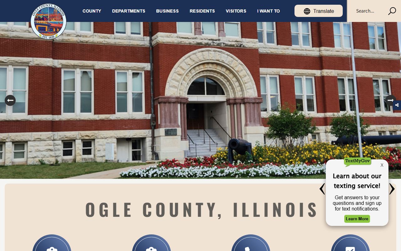 Ogle County government website for 72 hour booking